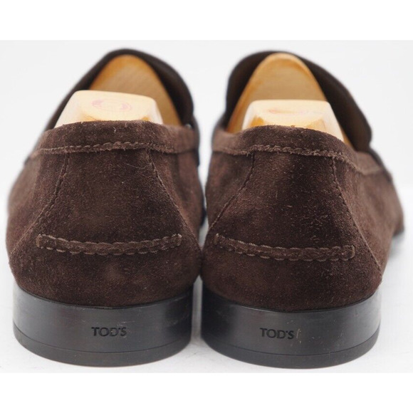 TOD’s Suede Loafer Men Shoes Size 11 MRSP Brown $600+ Made In Italy main image 13